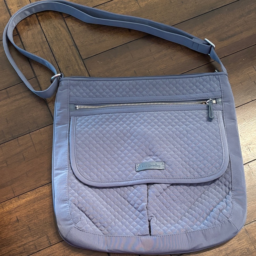 Quilted Blue/gray Crossbody Bag